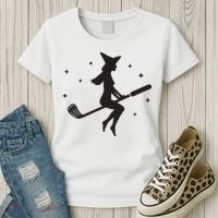 Funny Halloween Witch Golf Stick Women Golfer Golfing Vneck Women's T-Shirt thumb 3