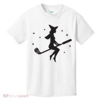 Funny Halloween Witch Golf Stick Women Golfer Golfing Vneck Kids T-Shirt thumb 0