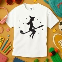 Funny Halloween Witch Golf Stick Women Golfer Golfing Vneck Kids T-Shirt thumb 3