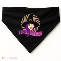 Funny Halloween Witch I Smell Children USA-Made Doggie Bandana thumb 0