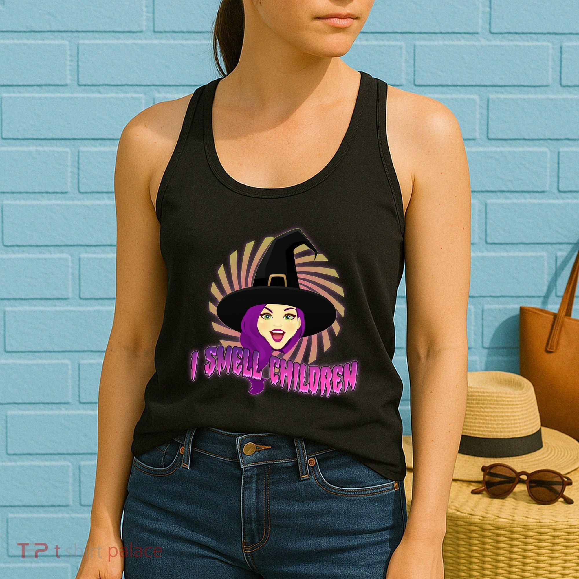 Funny Halloween Witch I Smell Children Women's Tank Top