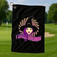 Funny Halloween Witch I Smell Children Golf Towel thumb 1