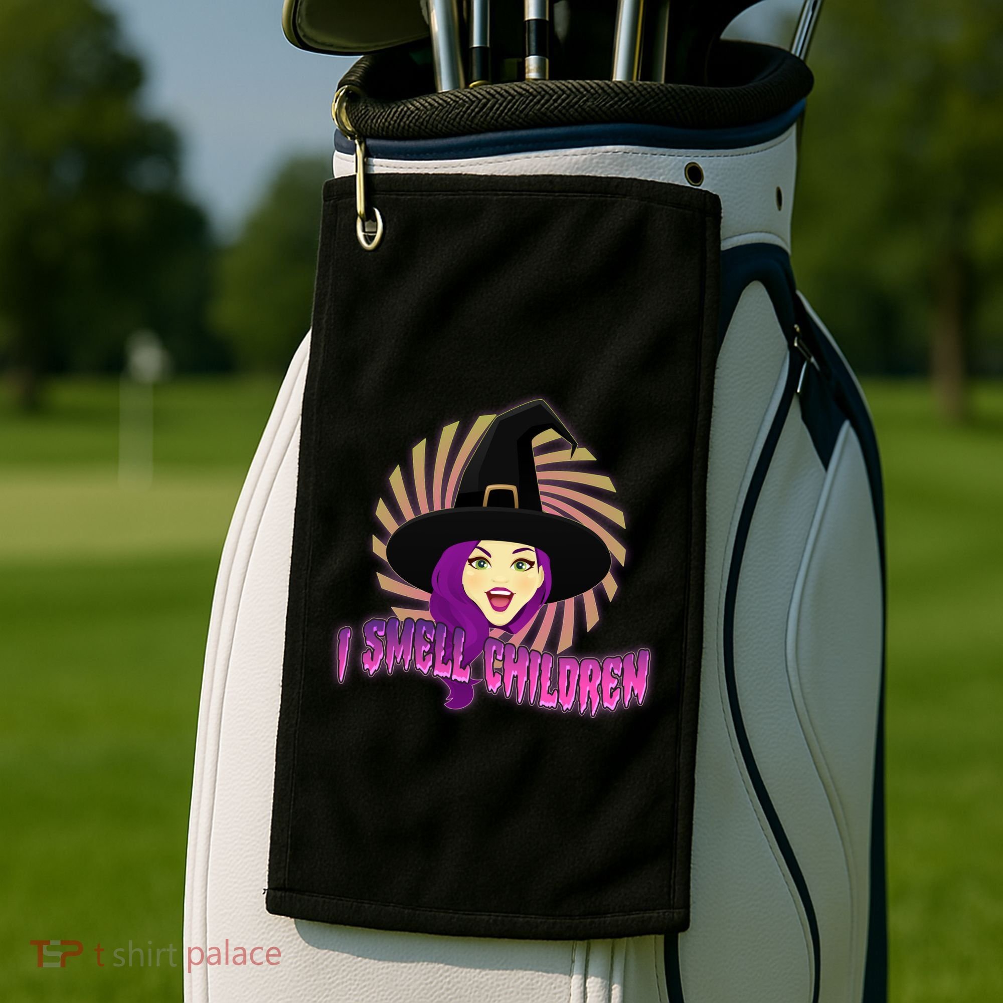 Funny Halloween Witch I Smell Children Golf Towel