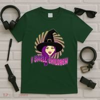 Funny Halloween Witch I Smell Children T-Shirt thumb 5