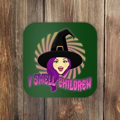 Funny Halloween Witch I Smell Children Coaster