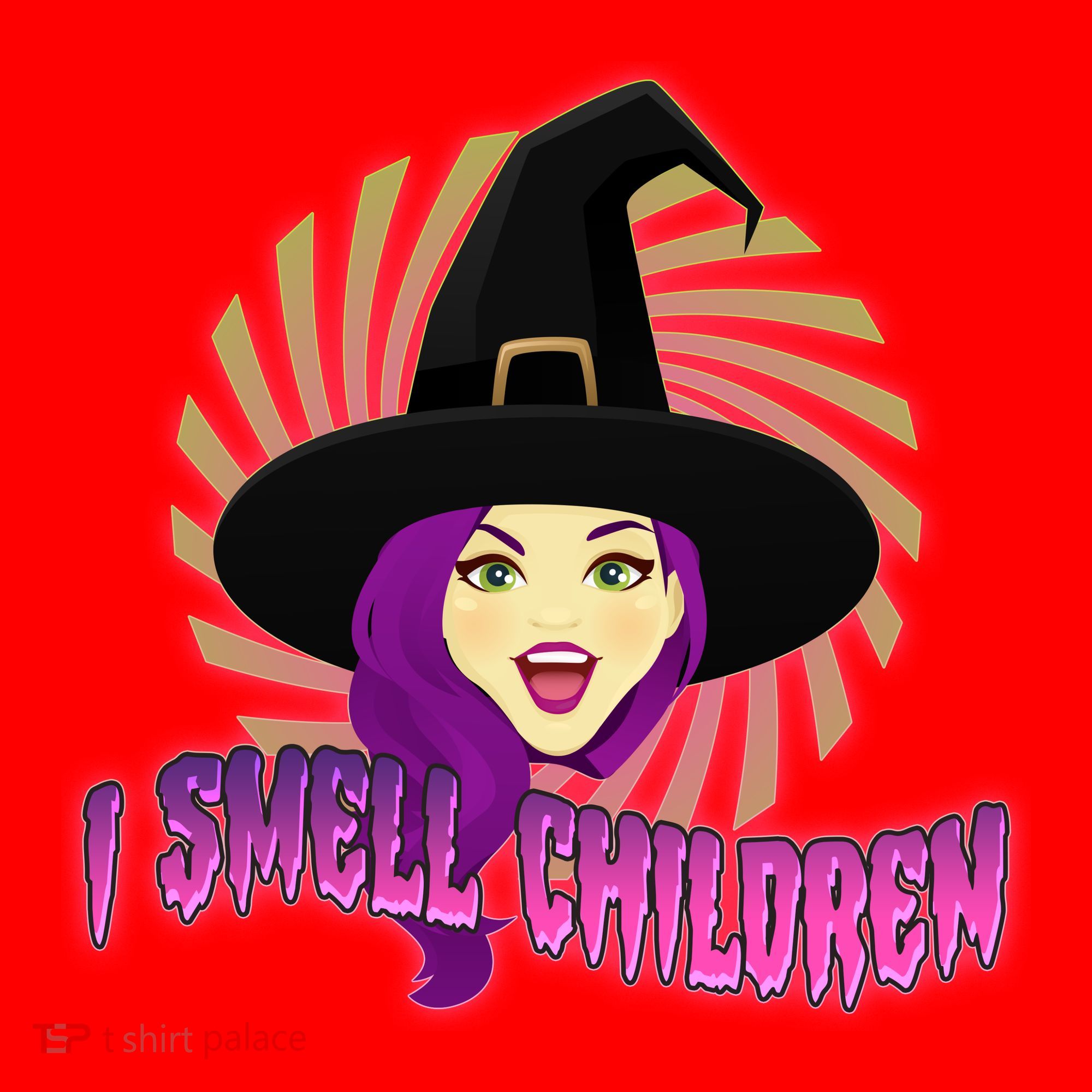 Funny Halloween Witch I Smell Children Santa Hat