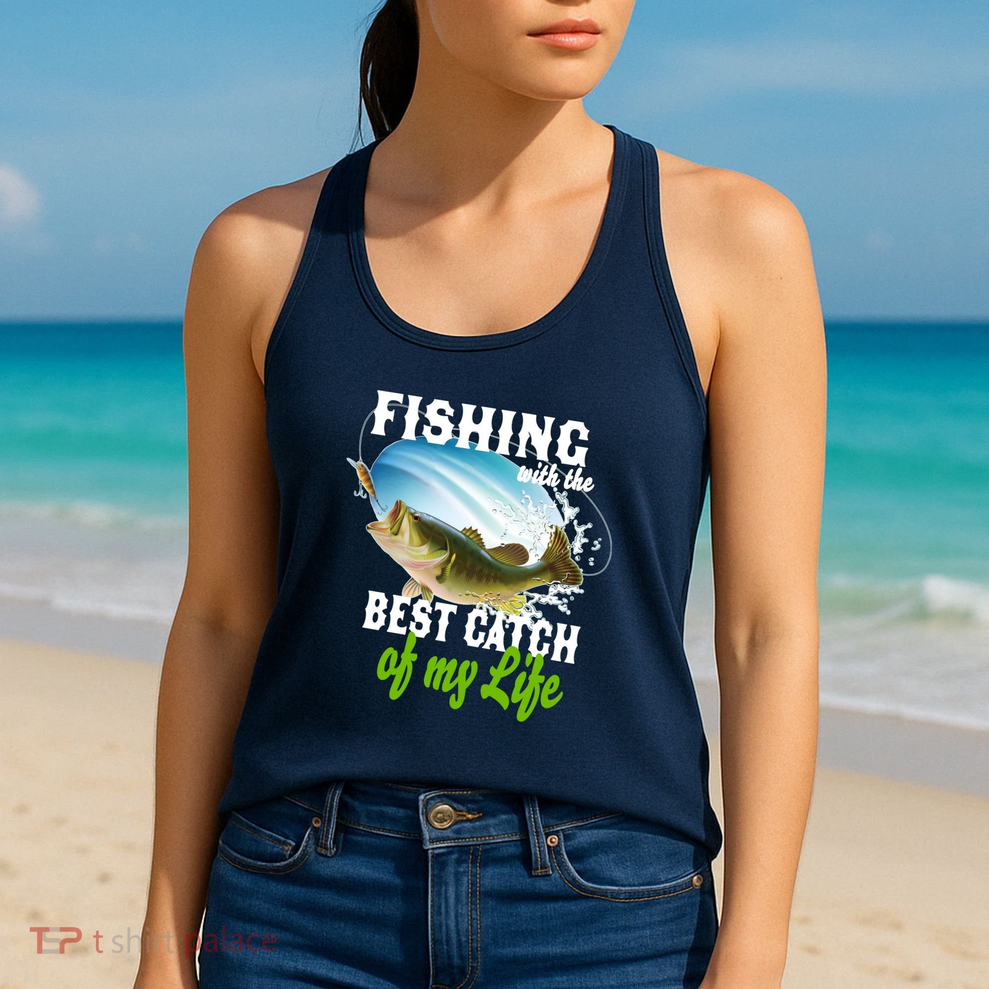 Fishing Husband Wife Marriage Women's Tank Top
