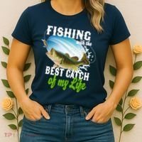 Fishing Husband Wife Marriage Women's T-Shirt thumb 2