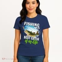 Fishing Husband Wife Marriage Women's T-Shirt thumb 4