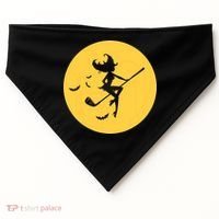 Funny Halloween Witch Golf Stick Golfer Golfing Premium USA-Made Doggie Bandana thumb 0