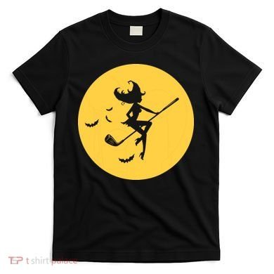 Funny Halloween Witch Golf Stick Golfer Golfing Premium T-Shirt