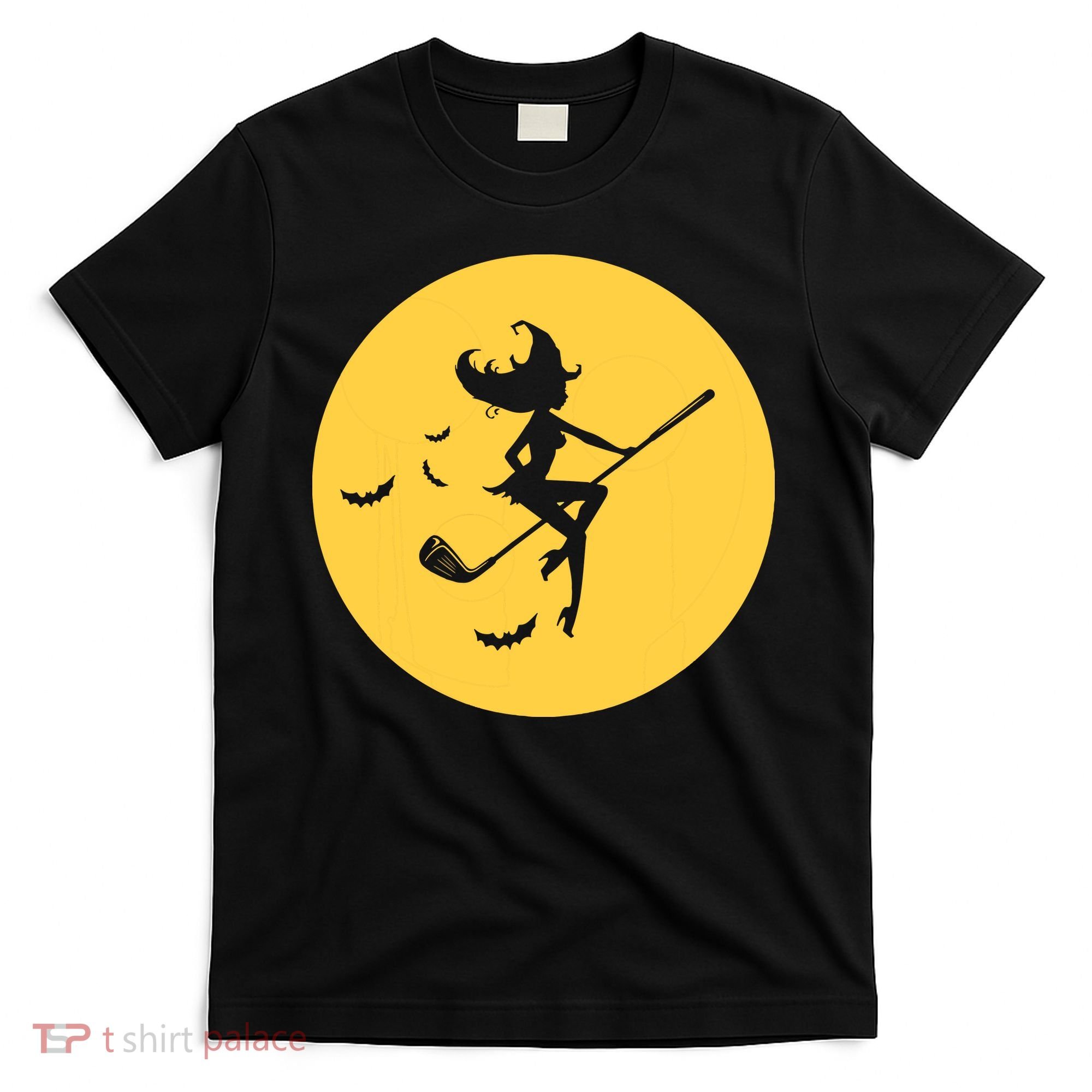 Funny Halloween Witch Golf Stick Golfer Golfing Premium T-Shirt