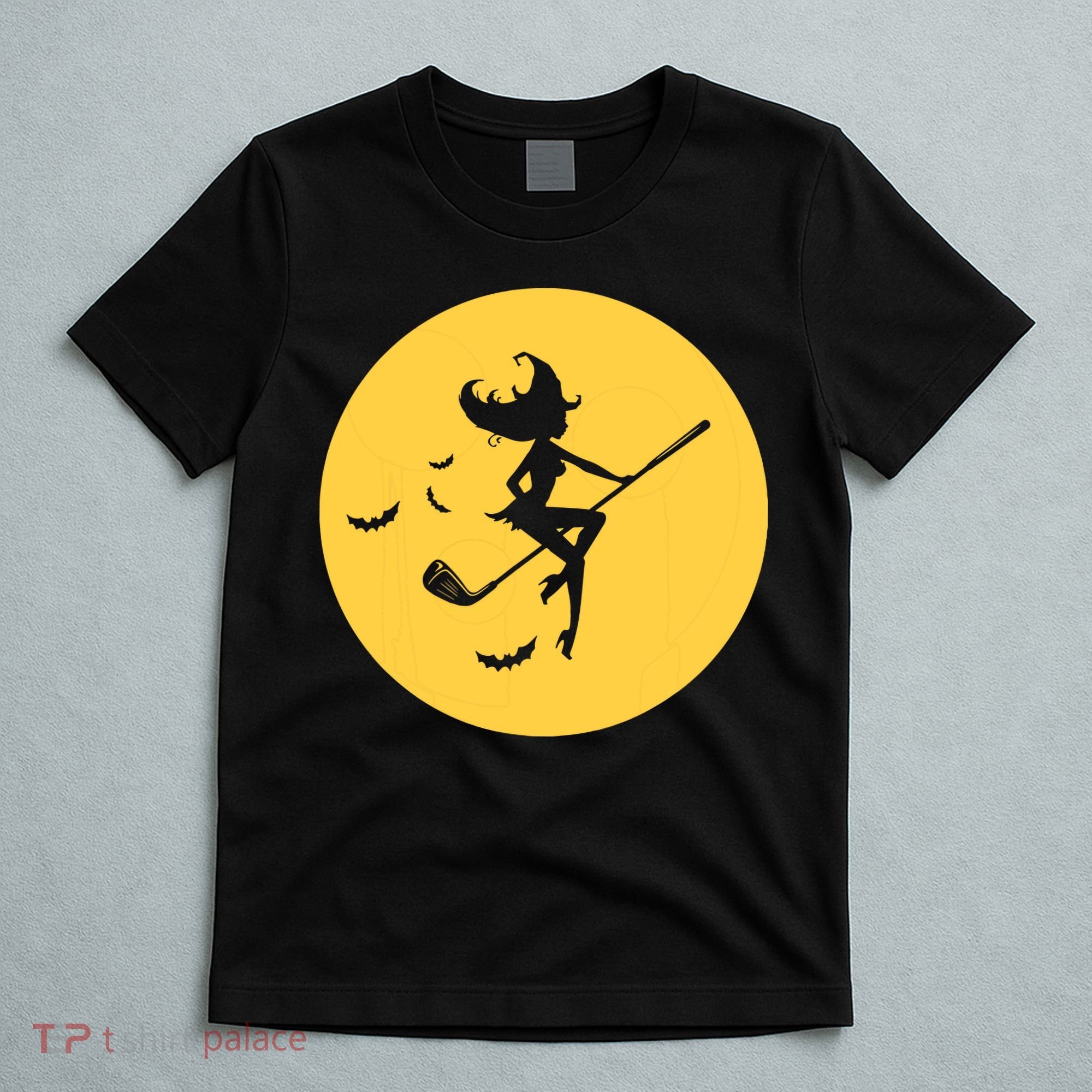 Funny Halloween Witch Golf Stick Golfer Golfing Premium T-Shirt