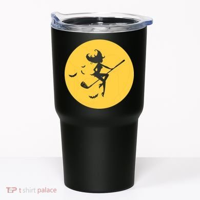 Funny Halloween Witch Golf Stick Golfer Golfing Premium Tumbler