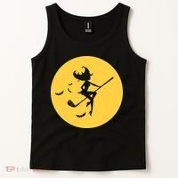Funny Halloween Witch Golf Stick Golfer Golfing Premium Tank Top thumb 2