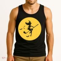 Funny Halloween Witch Golf Stick Golfer Golfing Premium Tank Top thumb 3
