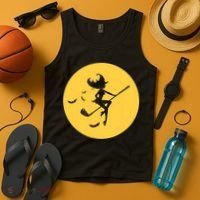 Funny Halloween Witch Golf Stick Golfer Golfing Premium Tank Top thumb 4