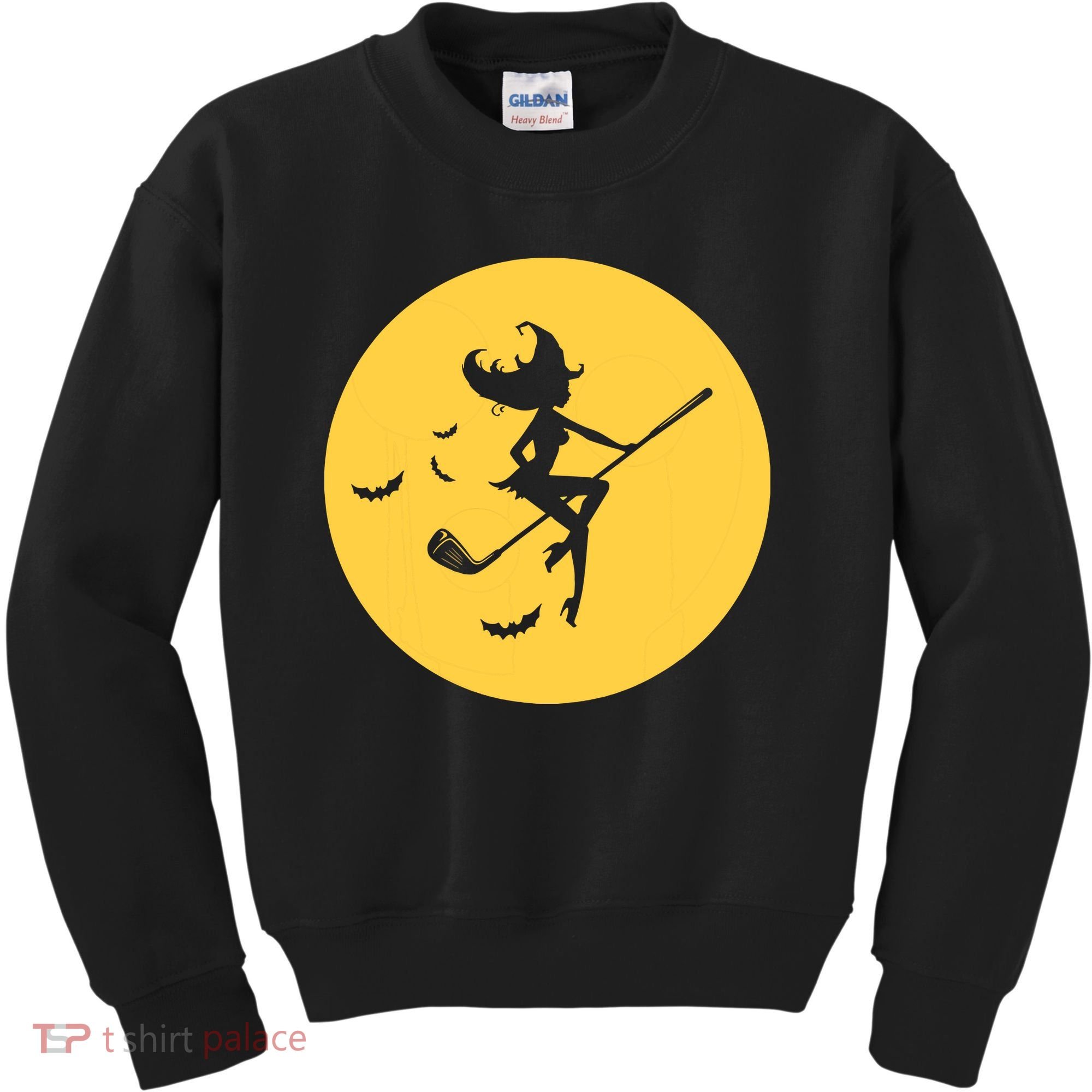 Funny Halloween Witch Golf Stick Golfer Golfing Premium Kids Sweatshirt