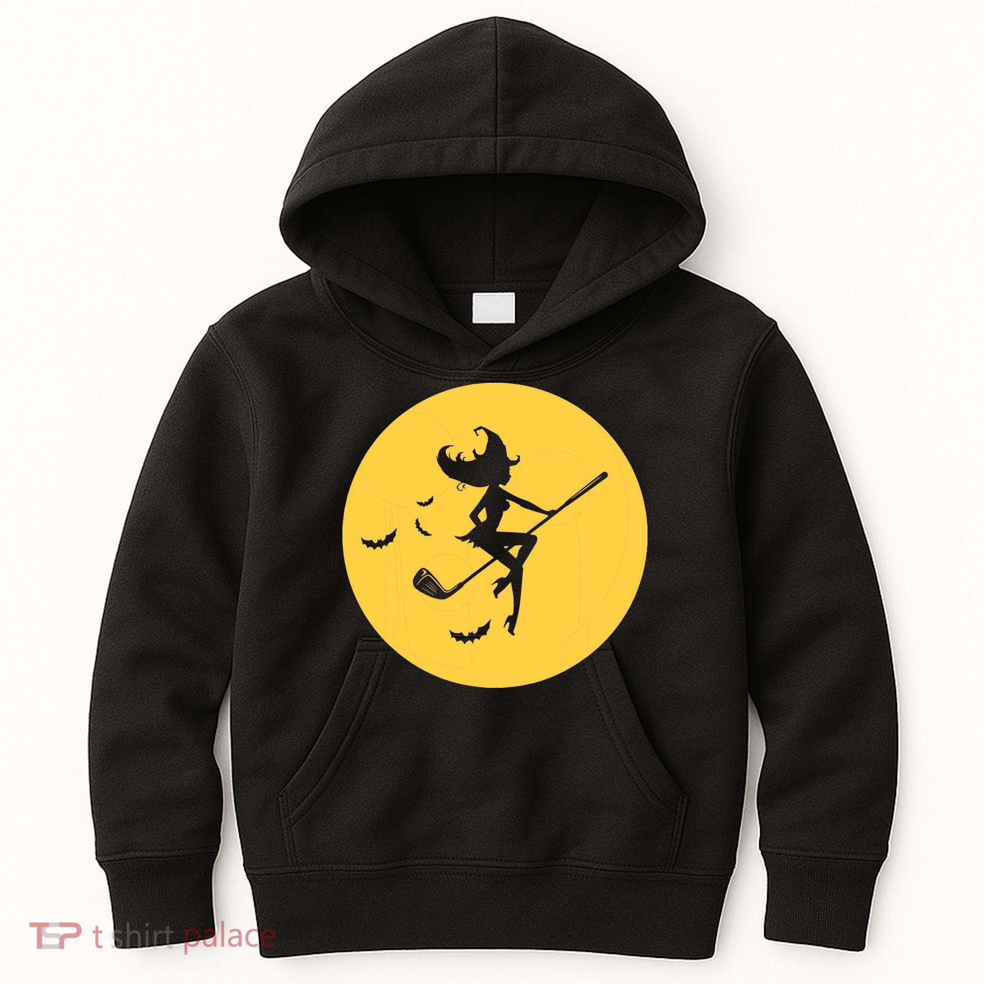 Funny Halloween Witch Golf Stick Golfer Golfing Premium Kids Hoodie