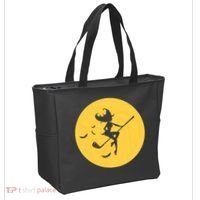 Funny Halloween Witch Golf Stick Golfer Golfing Premium Tote Bag thumb 2