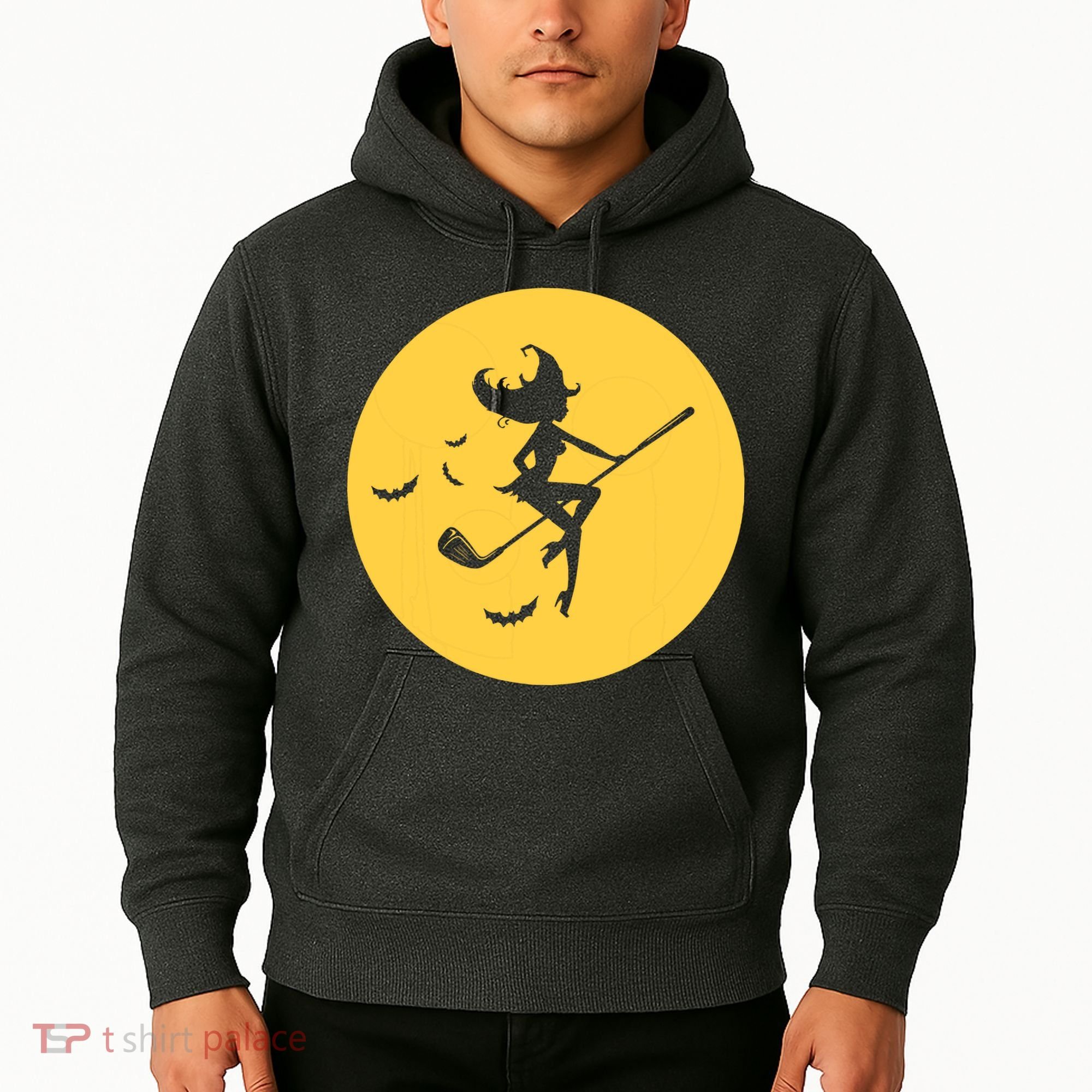Funny Halloween Witch Golf Stick Golfer Golfing Premium Hoodie