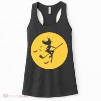 Funny Halloween Witch Golf Stick Golfer Golfing Premium Women's Tank Top thumb 0