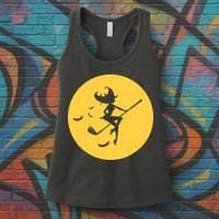 Funny Halloween Witch Golf Stick Golfer Golfing Premium Women's Tank Top thumb 3