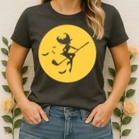 Funny Halloween Witch Golf Stick Golfer Golfing Premium Women's T-Shirt thumb 2