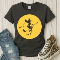 Funny Halloween Witch Golf Stick Golfer Golfing Premium Women's T-Shirt thumb 3