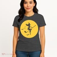 Funny Halloween Witch Golf Stick Golfer Golfing Premium Women's T-Shirt thumb 4