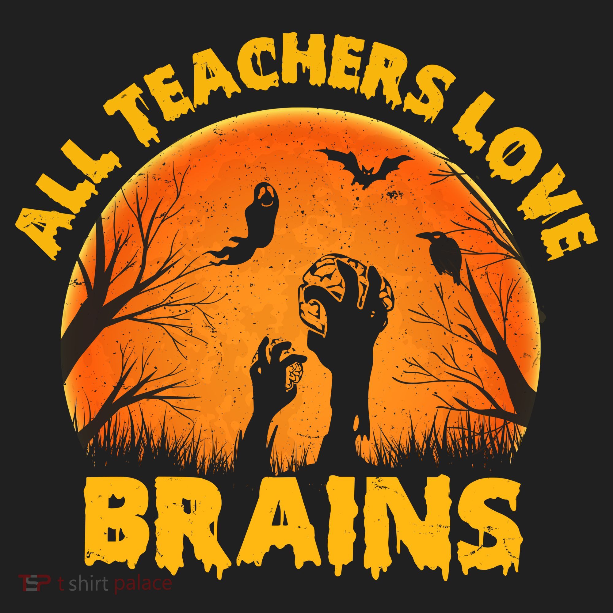 Funny Halloween Zombie All Teacher Love Brains Beanie