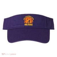 Funny Halloween Zombie All Teacher Love Brains Visor thumb 0