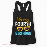 Funny Im 4 Years Old Birthday Its My 4th Birthday Women's Tank Top thumb 0