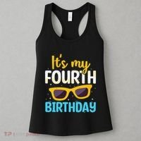 Funny Im 4 Years Old Birthday Its My 4th Birthday Women's Tank Top thumb 3