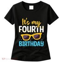 Funny Im 4 Years Old Birthday Its My 4th Birthday Women's T-Shirt thumb 0