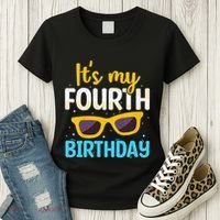 Funny Im 4 Years Old Birthday Its My 4th Birthday Women's T-Shirt thumb 3