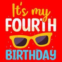 Funny Im 4 Years Old Birthday Its My 4th Birthday Santa Hat thumb 1