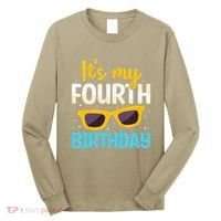 Funny Im 4 Years Old Birthday Its My 4th Birthday Long Sleeve Shirt thumb 0