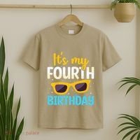 Funny Im 4 Years Old Birthday Its My 4th Birthday T-Shirt thumb 2