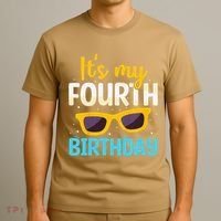 Funny Im 4 Years Old Birthday Its My 4th Birthday T-Shirt thumb 3