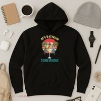Funny It's 5 O’clock Somewhere Parrot Drinking Hoodie thumb 3