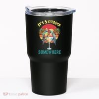 Funny It's 5 O’clock Somewhere Parrot Drinking Tumbler thumb 0
