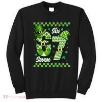 Funny Irish 67 Six Seven 6-7 Meme Happy St Patrick's Day Sweatshirt thumb 0