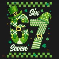 Funny Irish 67 Six Seven 6-7 Meme Happy St Patrick's Day Sweatshirt thumb 3