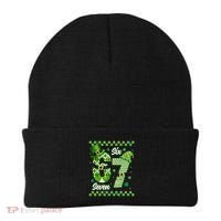 Funny Irish 67 Six Seven 6-7 Meme Happy St Patrick's Day Beanie thumb 0