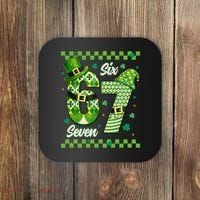 Funny Irish 67 Six Seven 6-7 Meme Happy St Patrick's Day Coaster thumb 0