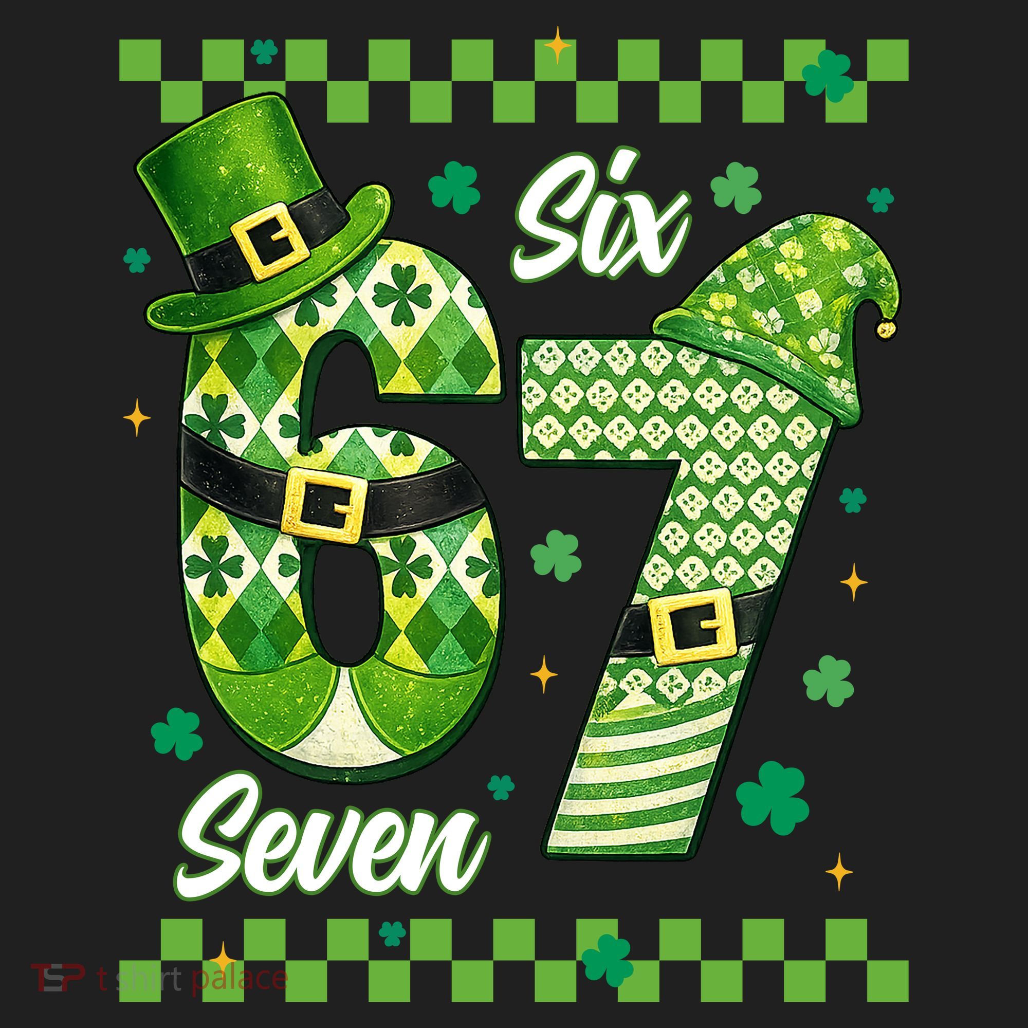 Funny Irish 67 Six Seven 6-7 Meme Happy St Patrick's Day Tumbler