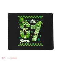 Funny Irish 67 Six Seven 6-7 Meme Happy St Patrick's Day Mousepad thumb 0