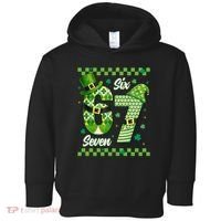 Funny Irish 67 Six Seven 6-7 Meme Happy St Patrick's Day Toddler Hoodie thumb 0