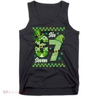 Funny Irish 67 Six Seven 6-7 Meme Happy St Patrick's Day Tank Top thumb 0